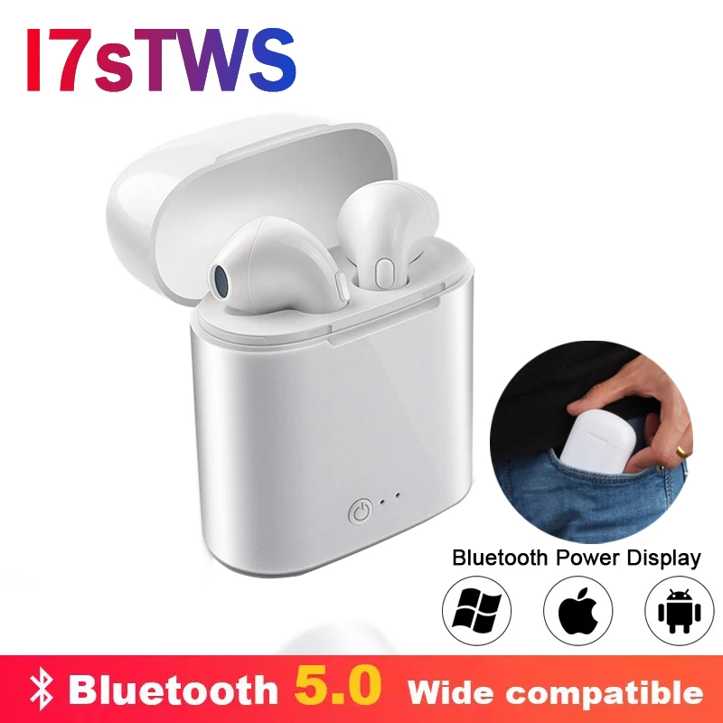 

i7s TWS Mini Wireless Bluetooth 5.0 Earphones In-Ear Stereo Earbuds Sports Handsfree Headset Mic Binaural call For Xiaomi iPhone