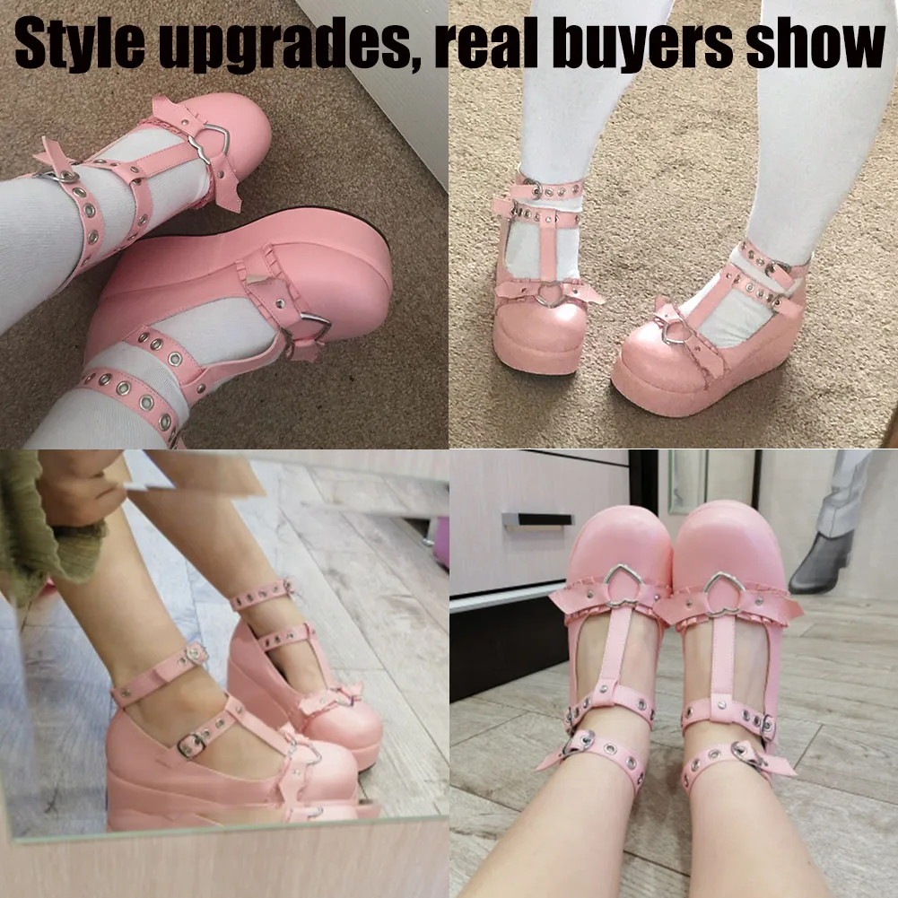 DORATASIA brand fashion female lolita cute women's pumps platform wedges high heels pumps sweet gothic cosplay shoes woman lolita shoes platform pumps women high heels pumps