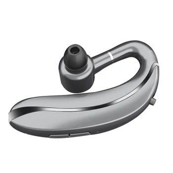 

Q10 Wireless Headphone Earbud Ear Hook Bluetooth 5.0 Earphone 300MAh Single Handfree with Microphone for Driving Sport PK V9(Sil