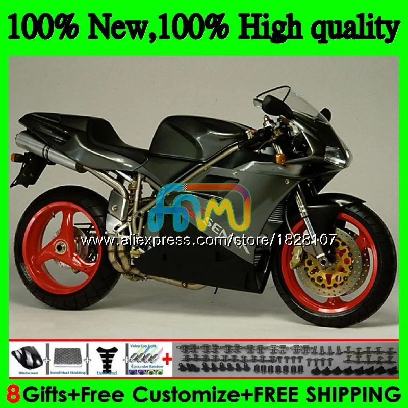 Все черные распродажа 748 853 для поездок на мотоцикле DUCATI 916 996 94 95 96 97 98 99 02 71BS. 1 998 S R 1994 1995 1996 1997 1998 1999 00 2001 2002 обтекатель - Цвет: No. 1