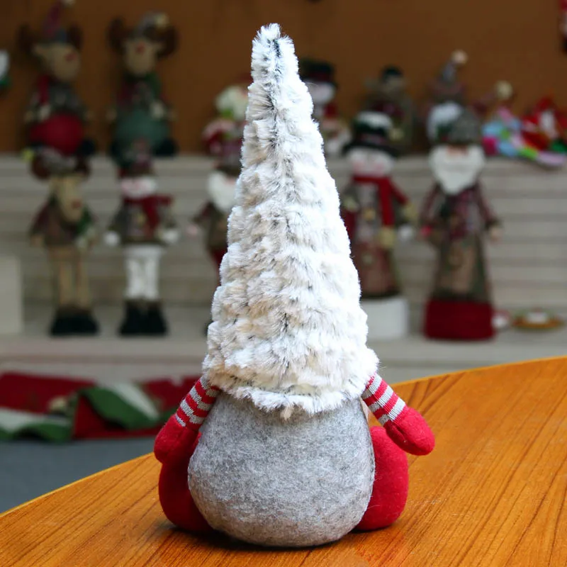 Рождественские украшения для дома, куклы, декор для рождественской елки, Новогоднее украшение, олень, снеговик, Санта Клаус, стоящая кукла, подарок на год - Цвет: XY1034R 22x15