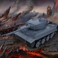 Henglong 3818-1RC Леопардовый Танк модель игрушки 1/16 моделирование дыма беспроводной 2,4G дистанционное управление Немецкий тигр боевые танки 6,0