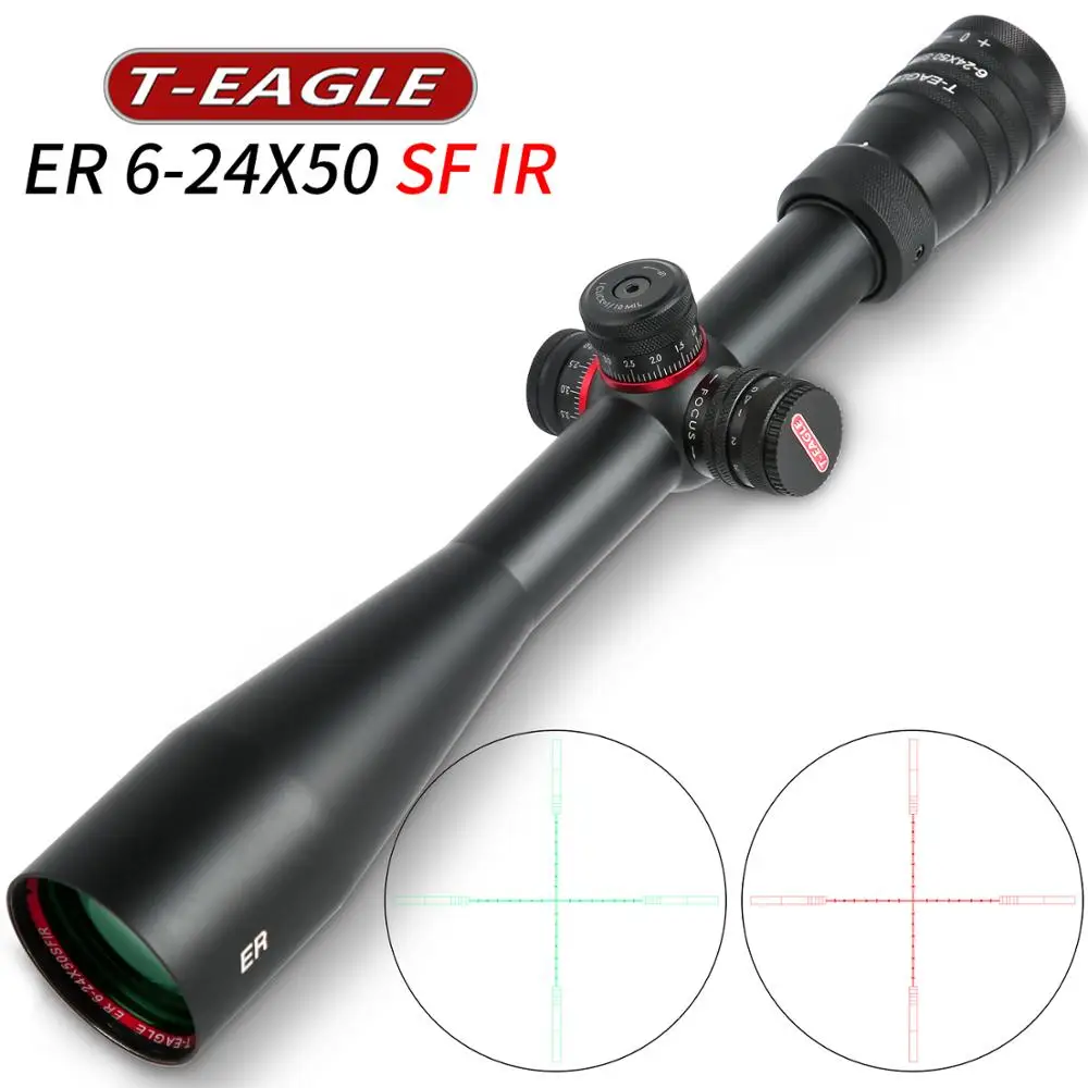 

Riflescopes Hunting 6-24x50 Riflescope SFIR with level bubble Air Rifle Optics Red Dot Illuminated Optics Riflescope for PCP