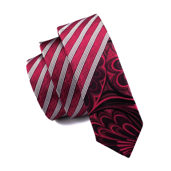 Распродажа 1200 иглы 5,5 см тонкие галстуки для мужчин Шелковый тканый Школьный костюм узкий галстук зеленый фиолетовый полосатый в горошек обтягивающий галстук - Цвет: E-245
