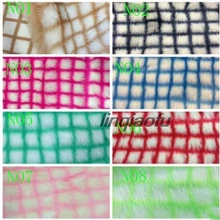 Плюшевая высококачественная ткань большой мех маленькая клетчатая жаккардовая плюшевая ткань