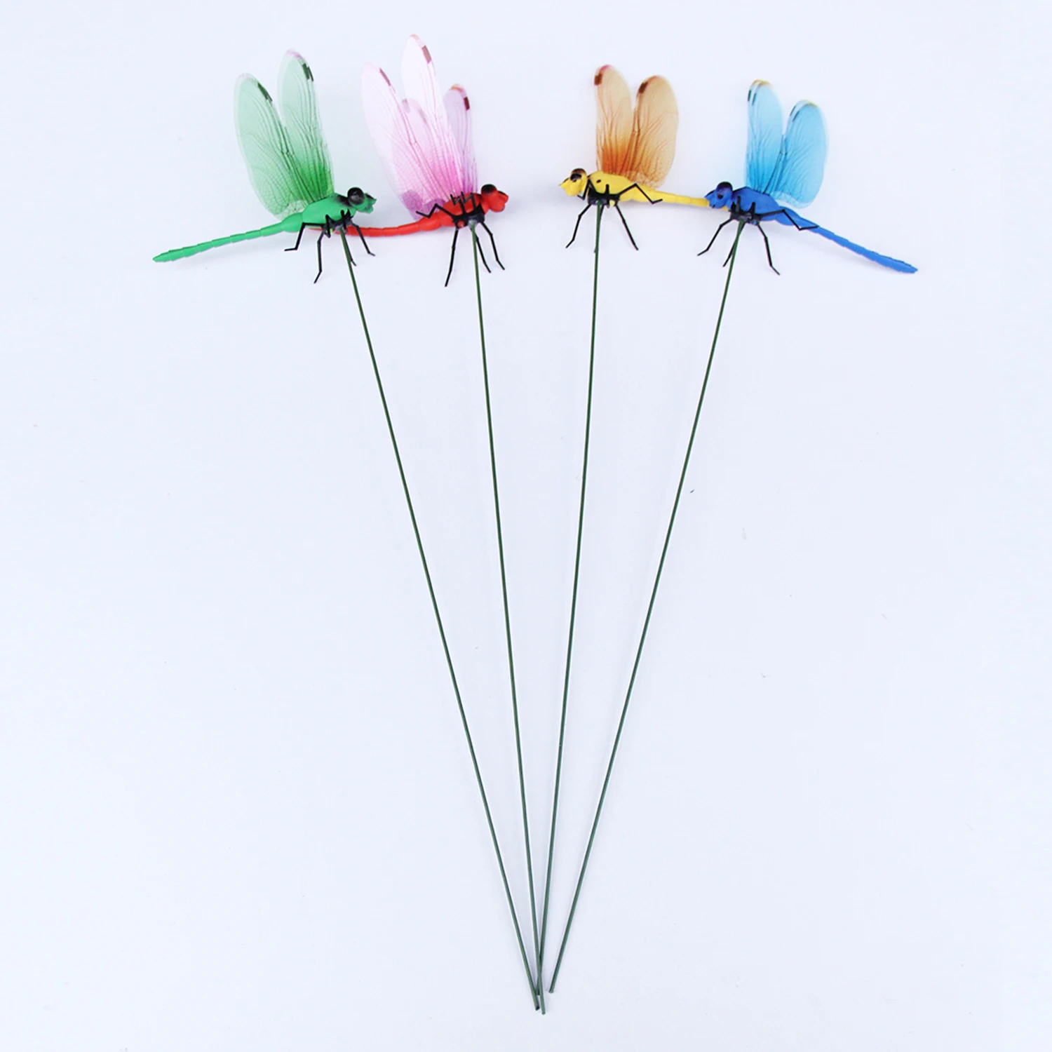 24Pcs Butterfly Dragonflies Stakes Garden Decoration Accessories New Year Christmas Decoration Outdoor Fences DIY Decoration