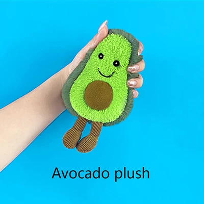 Stuffed Toy Avocado Plush Toy Cartoon Fruits Soft  Mini Kawaii plush keychain Doll Toys For Girls Boys Doll Pendant  toys