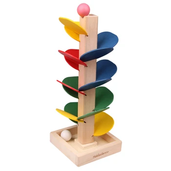 

Baby Kids Montessori Educational Toys Building Blocks Wooden Tree Marble Ball Run Track Game Intelligence Gifts Toy for Children