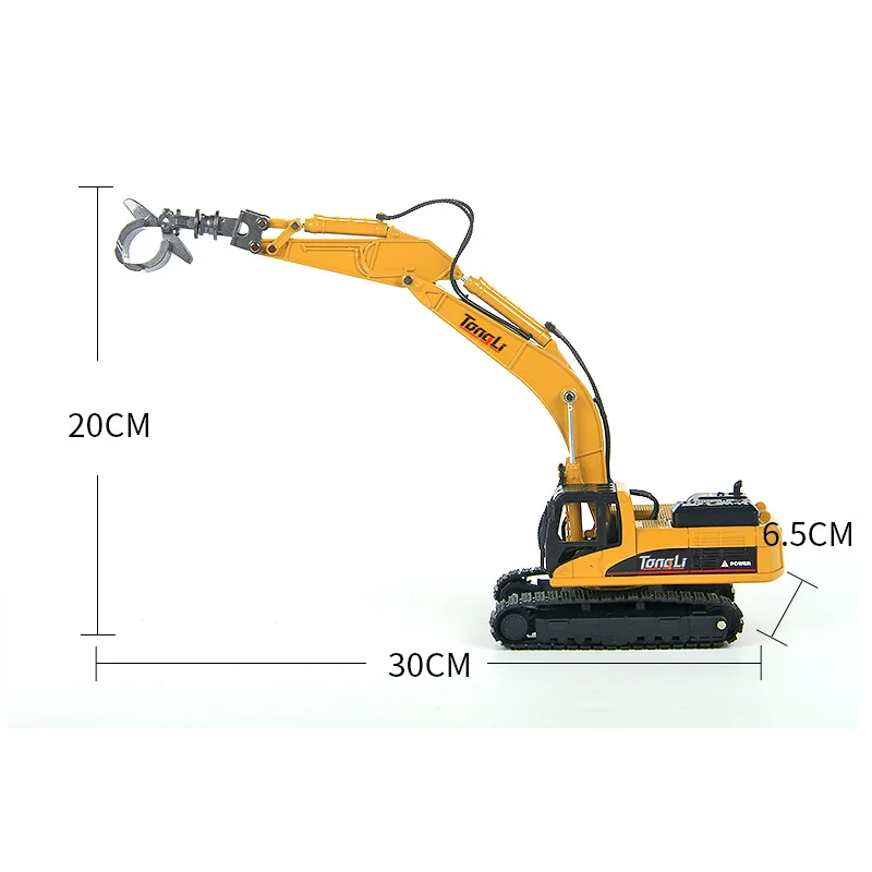 Высокая моделирования гидравлический TongLi сплава игрушки 1:50 Масштаб древесины grab Модель Инженерная строительная машина подарок для мальчиков подарки - Цвет: no package