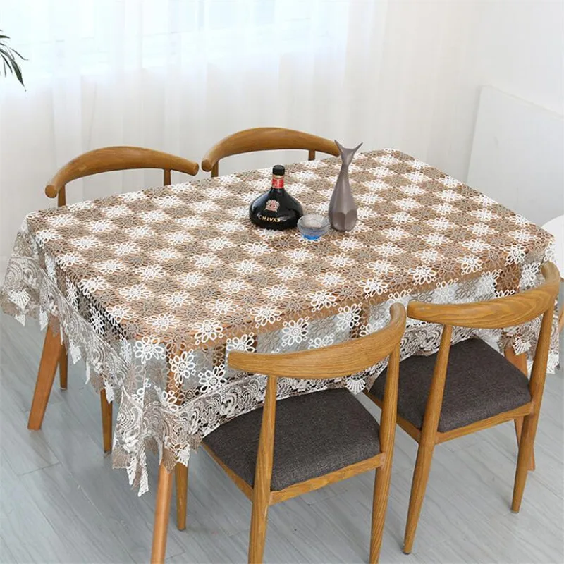 Громкая розовая кружевная покрытие стола модное свадебное украшение скатерть