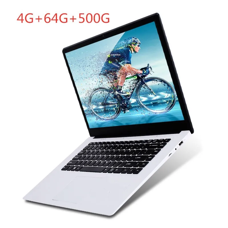 Black 4G-64G-500G Newest 14" Ultra-thin Laptop Intel E8000 Quad Core 4G+64G SSD M.2 Computer WiFi Bluetooth HDMI Movie/Sport/Gamin Notebook - Цвет: Black 4G-64G-500G