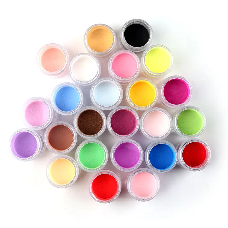 Acrylic Powder Collection 10g each 12Pots/lot 24 Colors Acrylic Powder