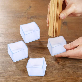 

40Pcs Chair Leg Mat Transparents Soft Simple Chair Feet Caps for Chair