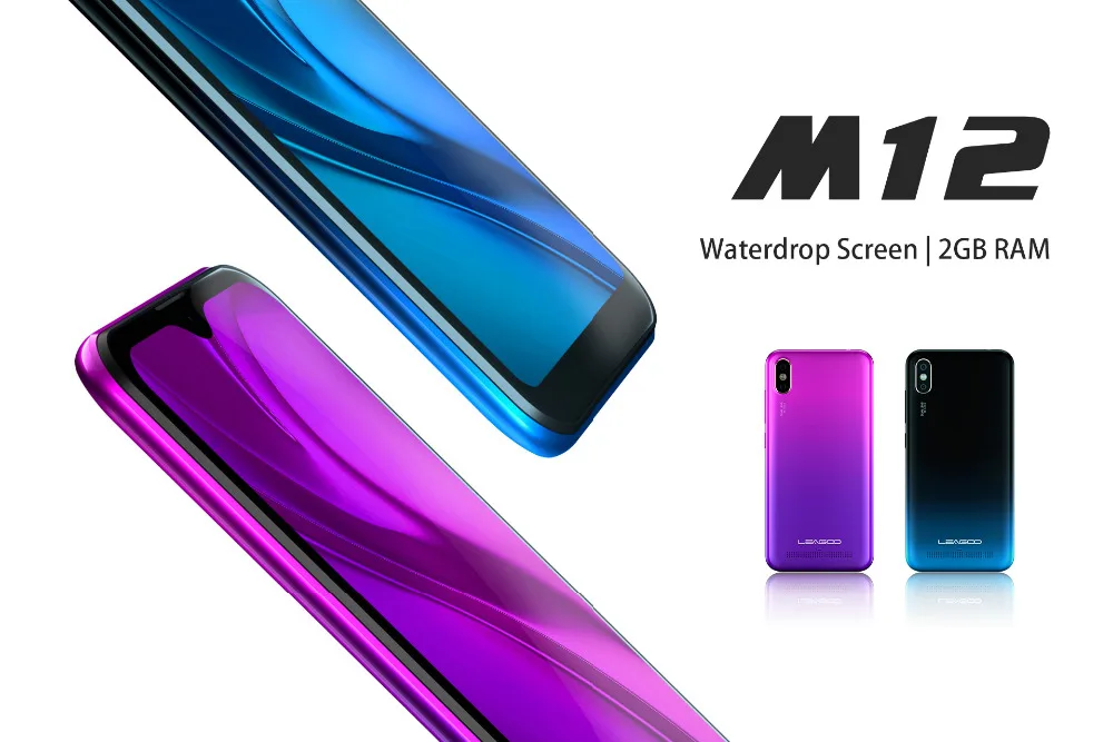 Мобильный телефон LEAGOO M12 Android 9,0 19:9 5," 2 Гб ОЗУ 16 Гб ПЗУ 3000 мАч MT6739 четырехъядерный с отпечатком пальца для распознавания лица 4G