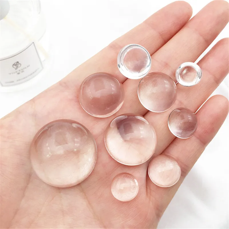 20Pcs Clear Glass Round Cabochons 10/12/14/16/18/20/25/30mm Transparent Dome Game Chess pieces for Board Games DIY Accessories 2 7 inch small cctv camera dome glass protective cover acrylic pc hemisphere shell clear color size