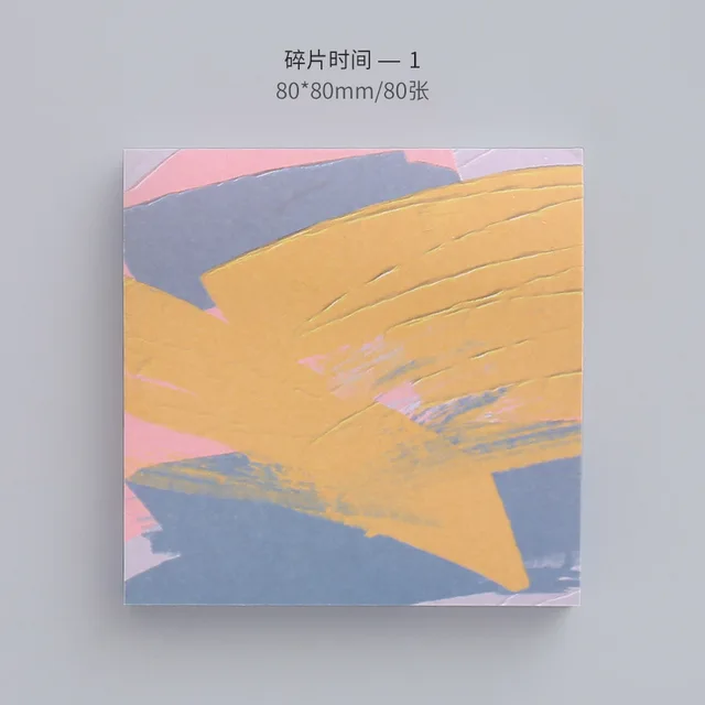 Girl Sticky Notes Oil Painting Color N Times Stickers Ins Beautiful Scenery Student Account Decoration Message Paper Memo Pads Fragmentation time 1