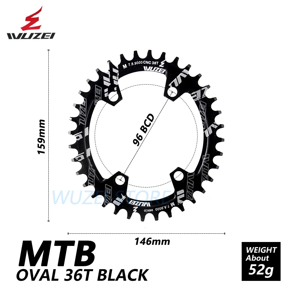 WUZEI BCD 96 мм круглая/Овальная велосипедная Звездочка MTB горная цепь колеса 32T 34T 36T для Shimano M7000 M8000 M9000 Кривошип