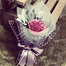 Самодельный букет флорист припасы: Цветы Подарочная обертка сетка в рулоне подарок бумага полый круглый упаковочный материал 60 см* 5 ярдов