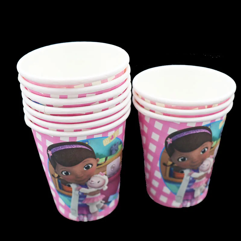 60 шт./лот Doc McStuffins одноразовая посуда McStuffins одноразовые тарелки салфетки для стаканчиков McStuffins украшения на день рождения