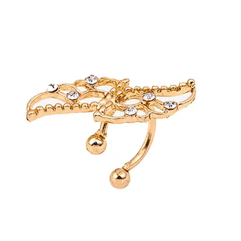 

Women Elegant Hollow Wings Clip Ear Bones Single Jewelry