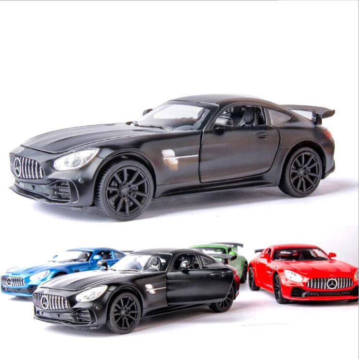 1:32 Масштаб mercedes Модель гоночного автомобиля игрушка для Benz AMG GTR спортивный