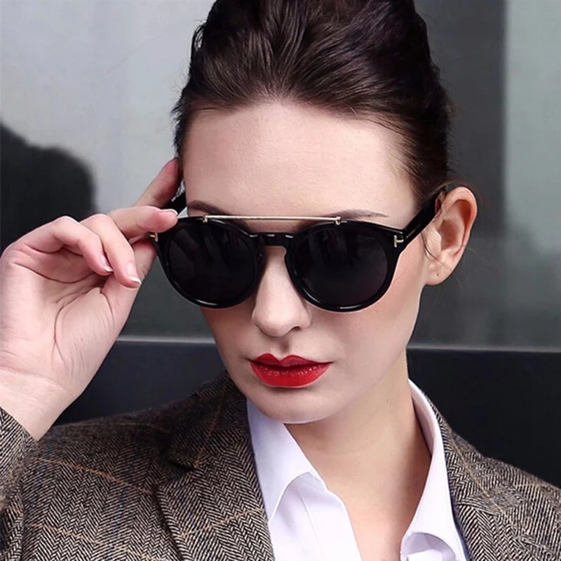 

JackJad 2022 Fashion Double Bridge Round Style Tint Ocean Lens Sunglasses Women Men Vintage Brand Design Sun Glasses Shades 9168