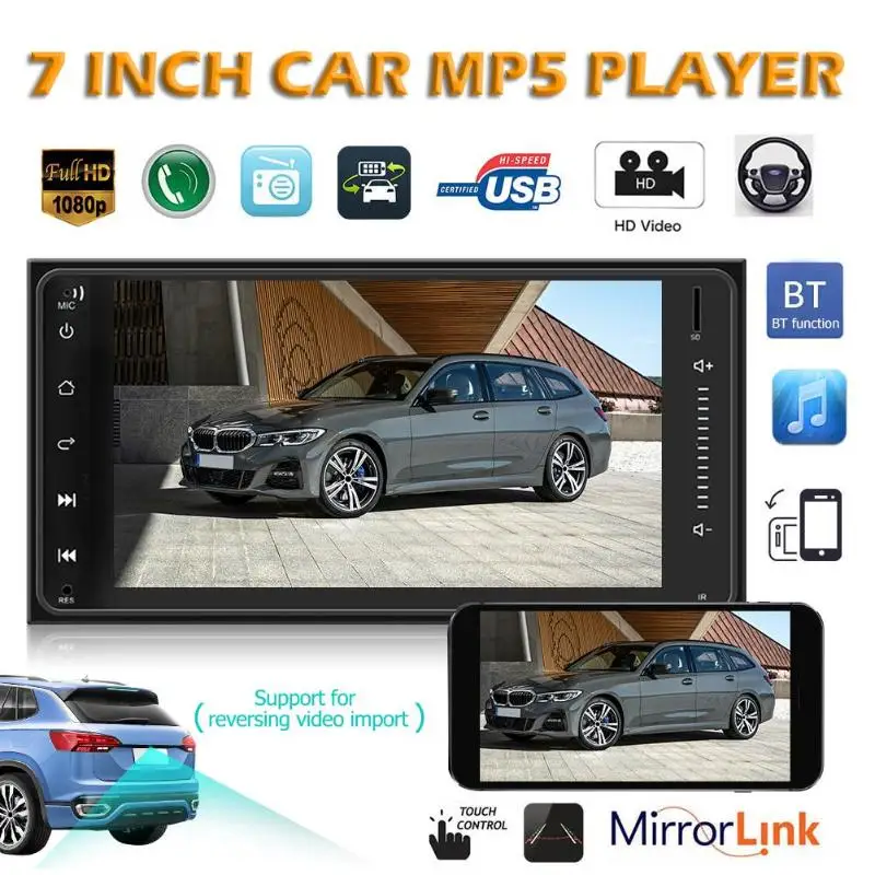 1+ 16G стерео аудио gps навигация 7 дюймов Android 8,1 четырехъядерный BT4.0 wifi Mirror Link AM FM RDS 2 Din автомагнитола MP5 плеер