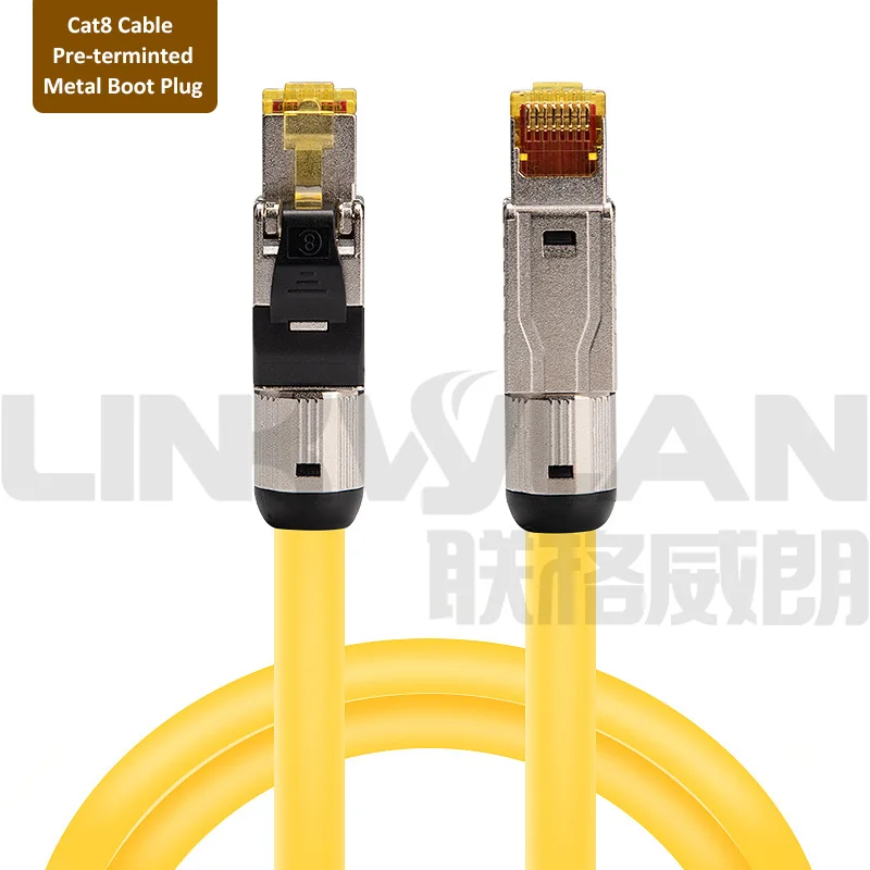Сетевой Ethernet кабель RJ45 соединительный для ноутбука Cat8 Cat7 Cat6A предварительно