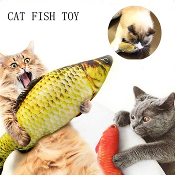 

Funny Cat Toy Fish Toys Catnip Kitten Cat Stuff Pet Soft Plush 3D Fish Shape Animal Toys Chew Toy