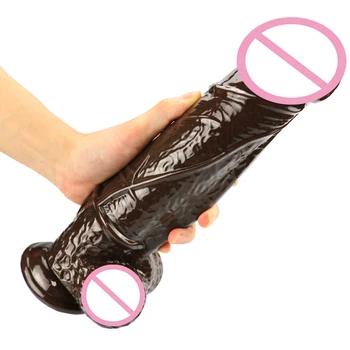 28cm Super Huge Dildos Soft Big Dildo Suction Cup Realistic Glans Cock Penis Thick Large Long Anal Plug Adult Toys For Couples 2
