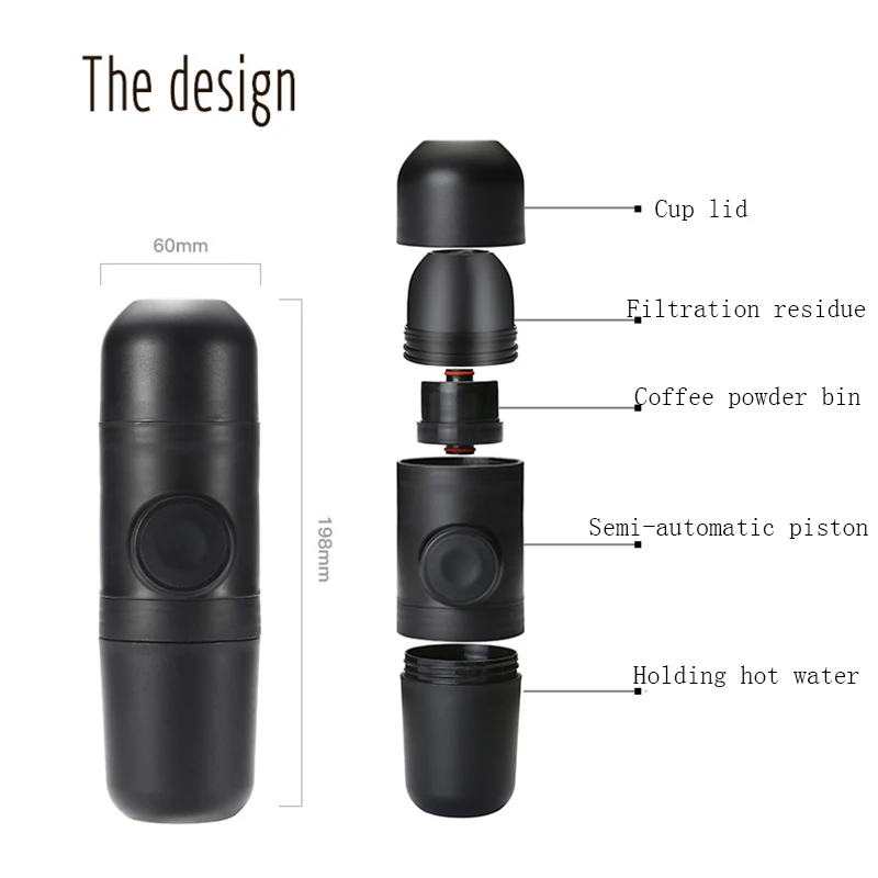  Manual Coffee Grinders Espresso Mini Coffee Maker Stainless Steel Hand-pressed Portable Coffeeware  - 4000302322378