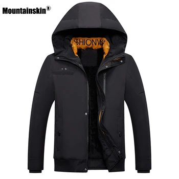 

Mountainskin 2020 New Winter Men's Jackets Thick Fleece Hooded Mens Coats Casual Male Outerwear Brand Clothing EU Size 4XL SA768
