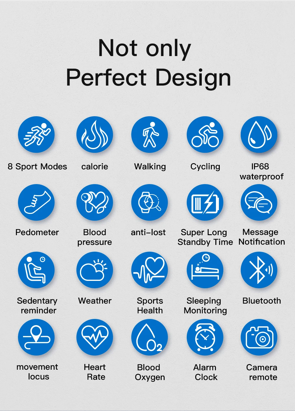 Makibes SN72 Bluetooth smartwatch 60days Standby Blood Pressure smart watch men for apple huawei Black Friday Christmas present_02