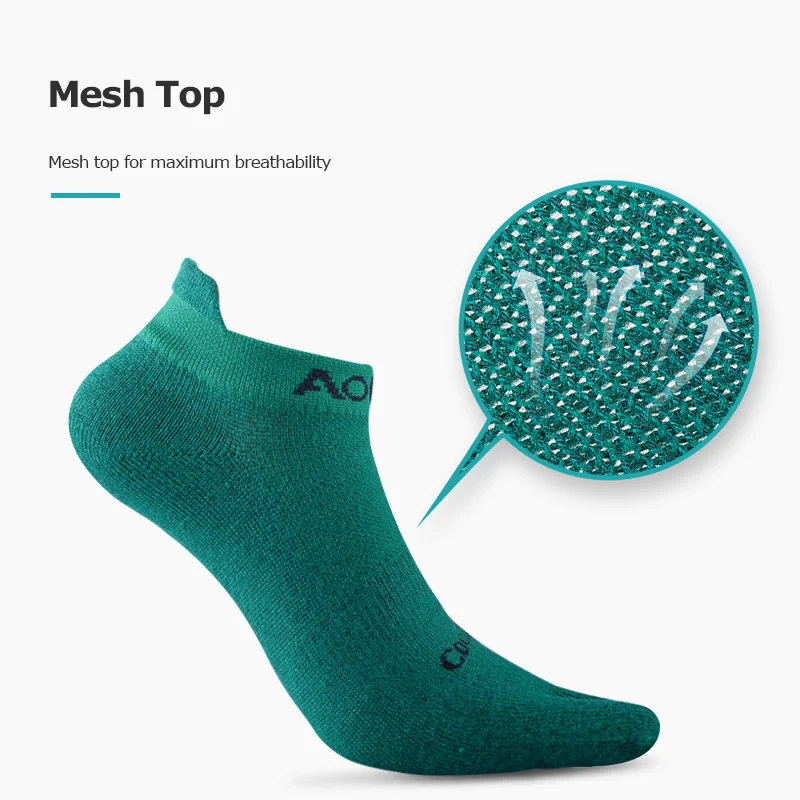 AONIJIE E4109 One Pair Low Cut Socks Quarter Athletic Toe Socks Perfect For Five Toed Barefoot Running Shoes Marathon Race