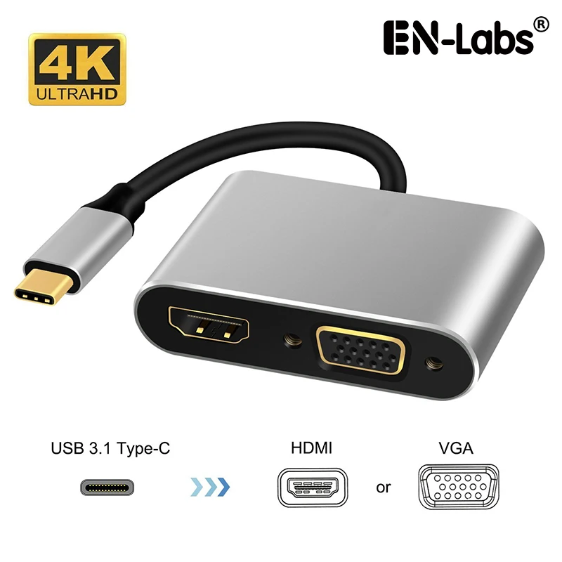 USB Type C адаптер к HDMI miniDP 4K Thunderbolt 3 VGA DVI конвертер для huawei mate 20 macBook pro 2018|Компьютерные