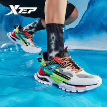 Xtep [Chinoiserie] Xtep men casual sports shoes spring and summer new men walk shoes old dady clunky sneakers 880219320017