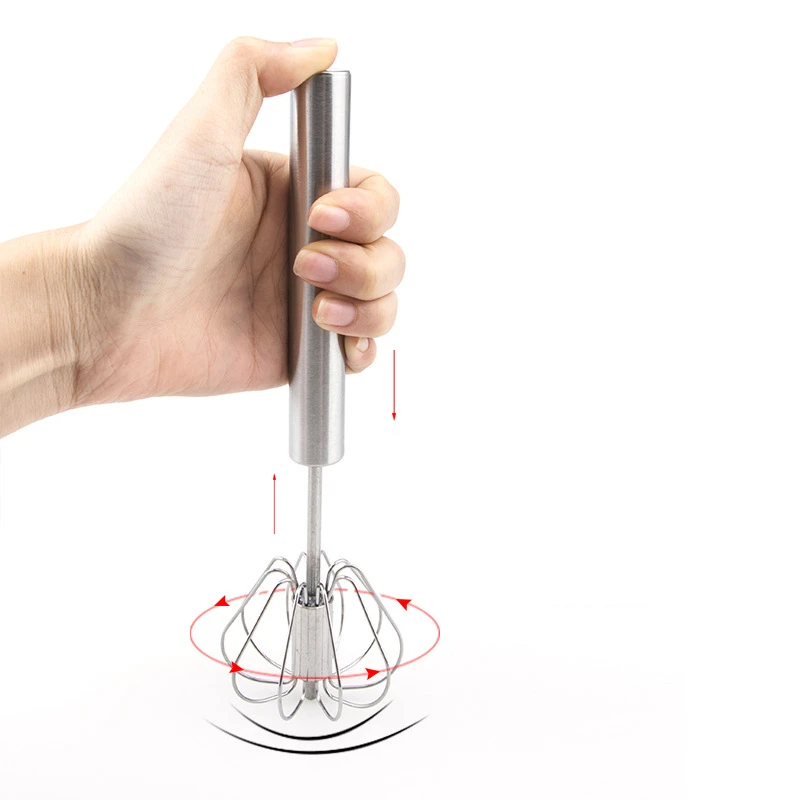 Stainless Steel Easy Semi-Automatic Hand Push Whisk Blender – Amazingforless