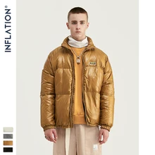 Инфляция мужская зимняя куртка мужская пуховая куртка новая свободная посадка стоячий воротник пуховая Модная парка мужская куртка пальто 9723W
