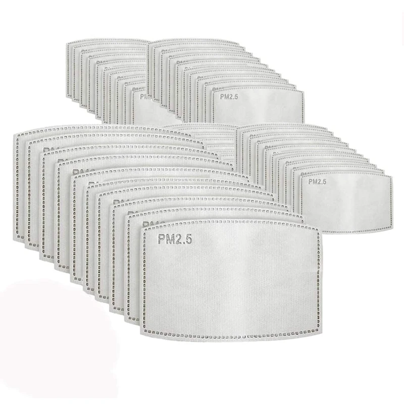 

80Pcs Children of PM2.5 Filters Paper Anti-Fog Mask Non-Woven Activated Carbon Filters Paper