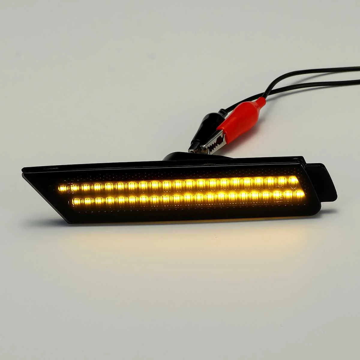 2x светодиодные боковые Габаритные динамический 12V сигнала поворота Стоп светильник светодиодные боковые светильник Янтарный передняя/красный спереди и сзади тормозного диска для Chevy Camaro 2010