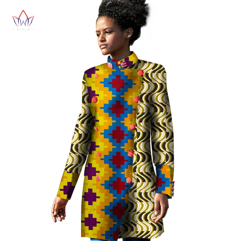 Весенний традиционный Африканский Женский Тренч, пальто в африканском стиле, пальто для женщин с длинным рукавом, хлопок, большой размер 6XL BRW WY1137