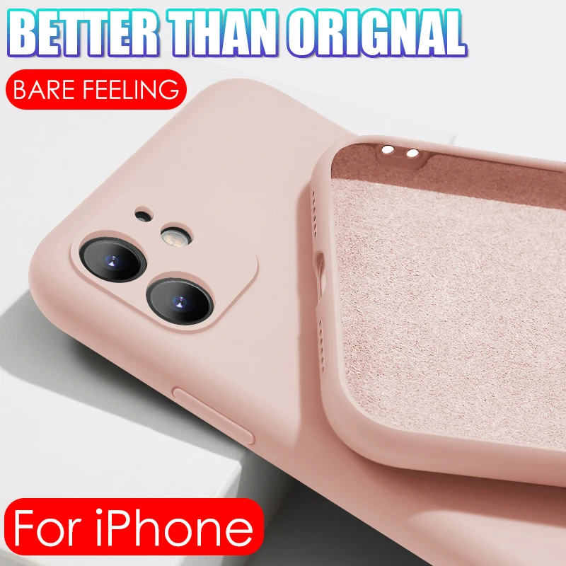 Оригинальный Роскошный чехол из жидкого силикона для телефона IPhone 11 Pro XR X XS Max SE 8 7