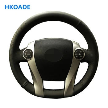 

DIY Hand-stitched Black Comfortable Artificial Leather Car Steering Wheel Cover For Toyota Prius 2009-2015 Aqua 2014-2015