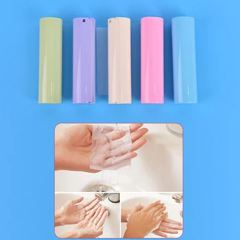 

2PCS Mini Portable Pull Scented Slice Soap Paper Travel Hand Washing Soap Papers