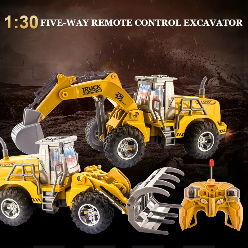 1: 30 High Speed Rc Car Wireless Remote Control Excavator Construction Vehicle Bulldozer Remote Control Car Toys for Children