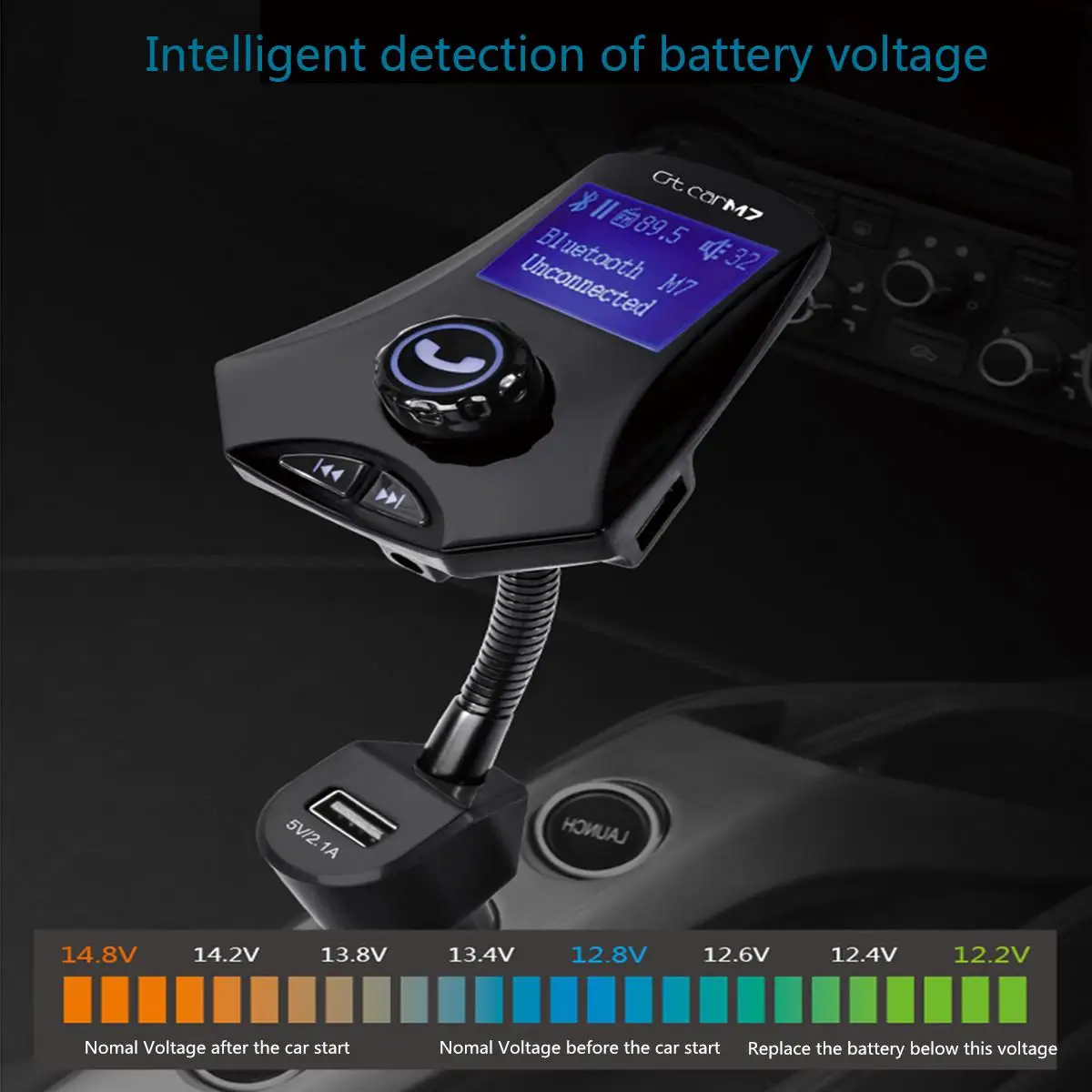 M7 4 Player Mode Car bluetooth MP3 Player FM Transmitter FM Reproductor Car Music Player USB Charger Support TF Card USB Disk