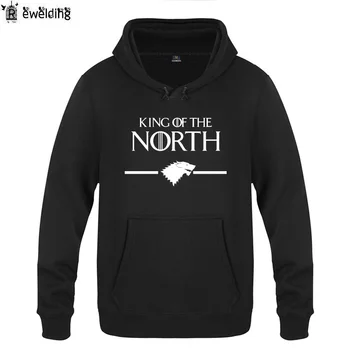 

Mens Hoodies Game of Thrones King of The North Stark Hoodie Men Fleece Long Sleeve Man's Sweatshirt Pullover Tracksuit Moletom