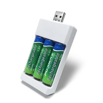 PUJIMAX 3 Solts Battery Charger Adapter USB Plug Battery Charger For Universal AA/AAA rechargeable Batteries  Power Accessories