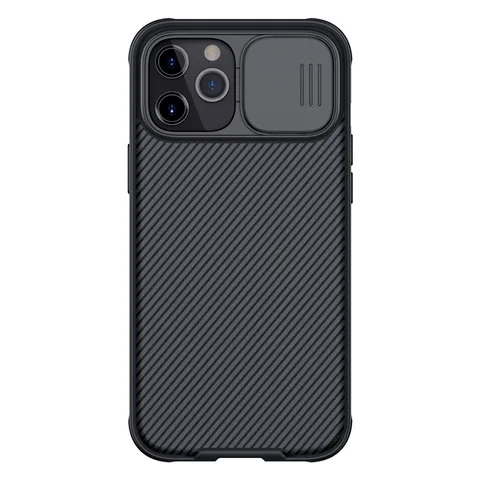 Case Cover For iPhone 12 Pro 6.1" Fashion TPU Ultra thin Back Shockproof Protector Shell With Slide Camera Cover O18