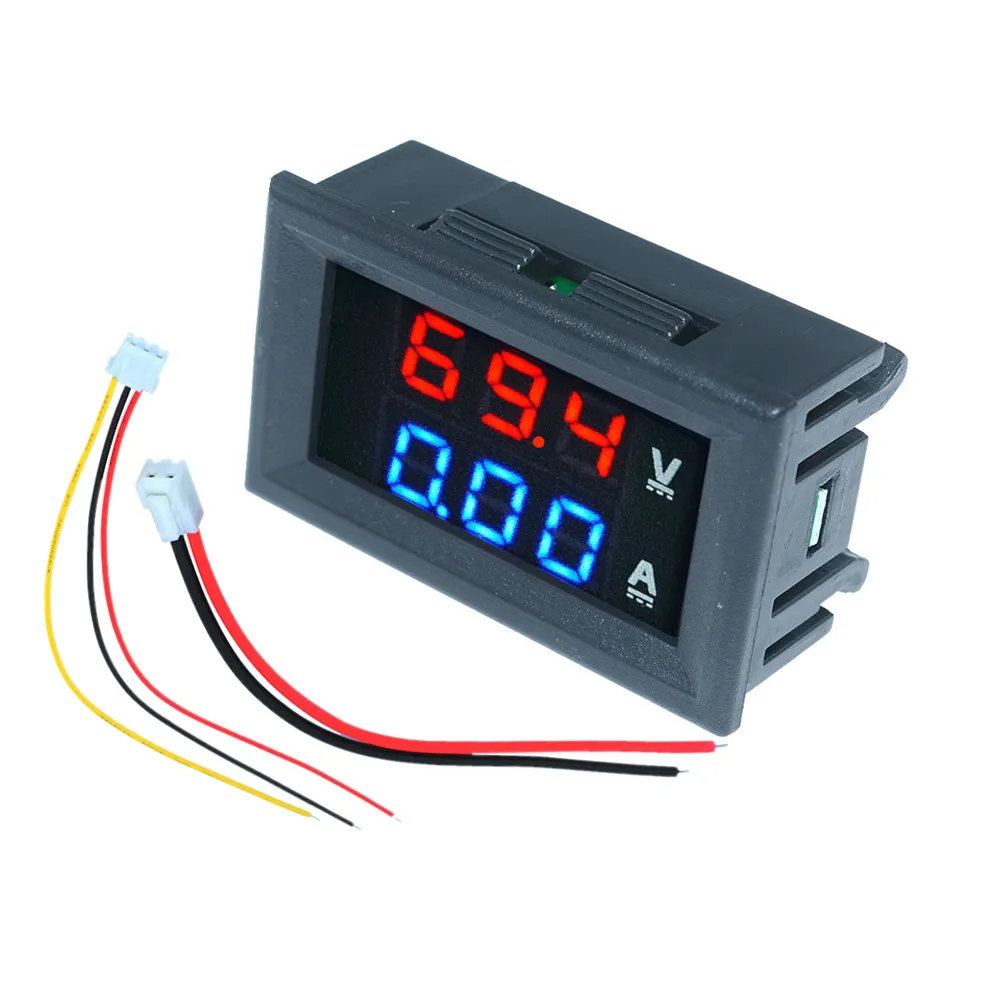 Mini Digital Auto Voltmeter Amperemeter DC 100V 10A 50A 100 EINE LED  Display Panel Amp Volt Spannung Strom Meter tester Detektor - AliExpress